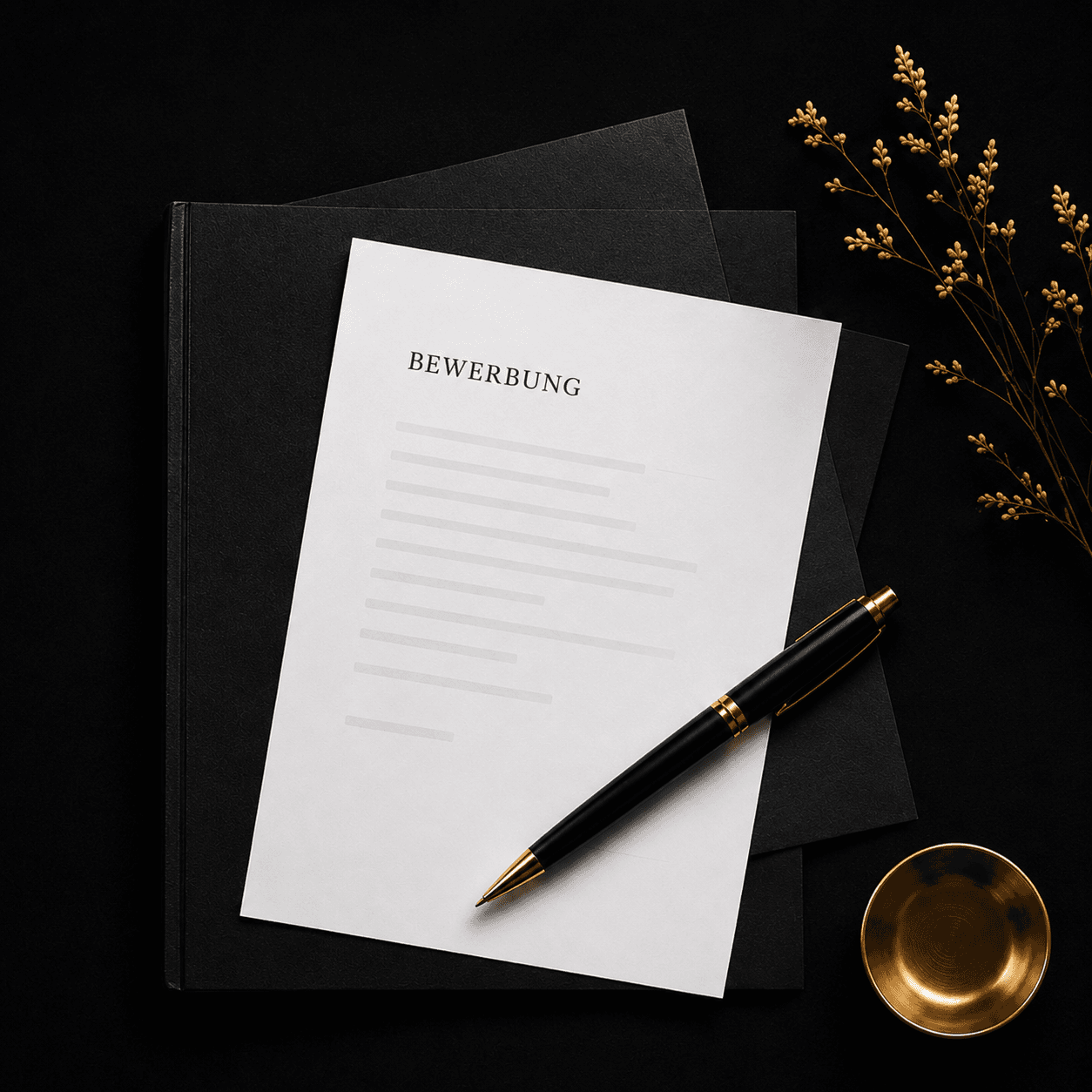 Document professionnel avec un stylo